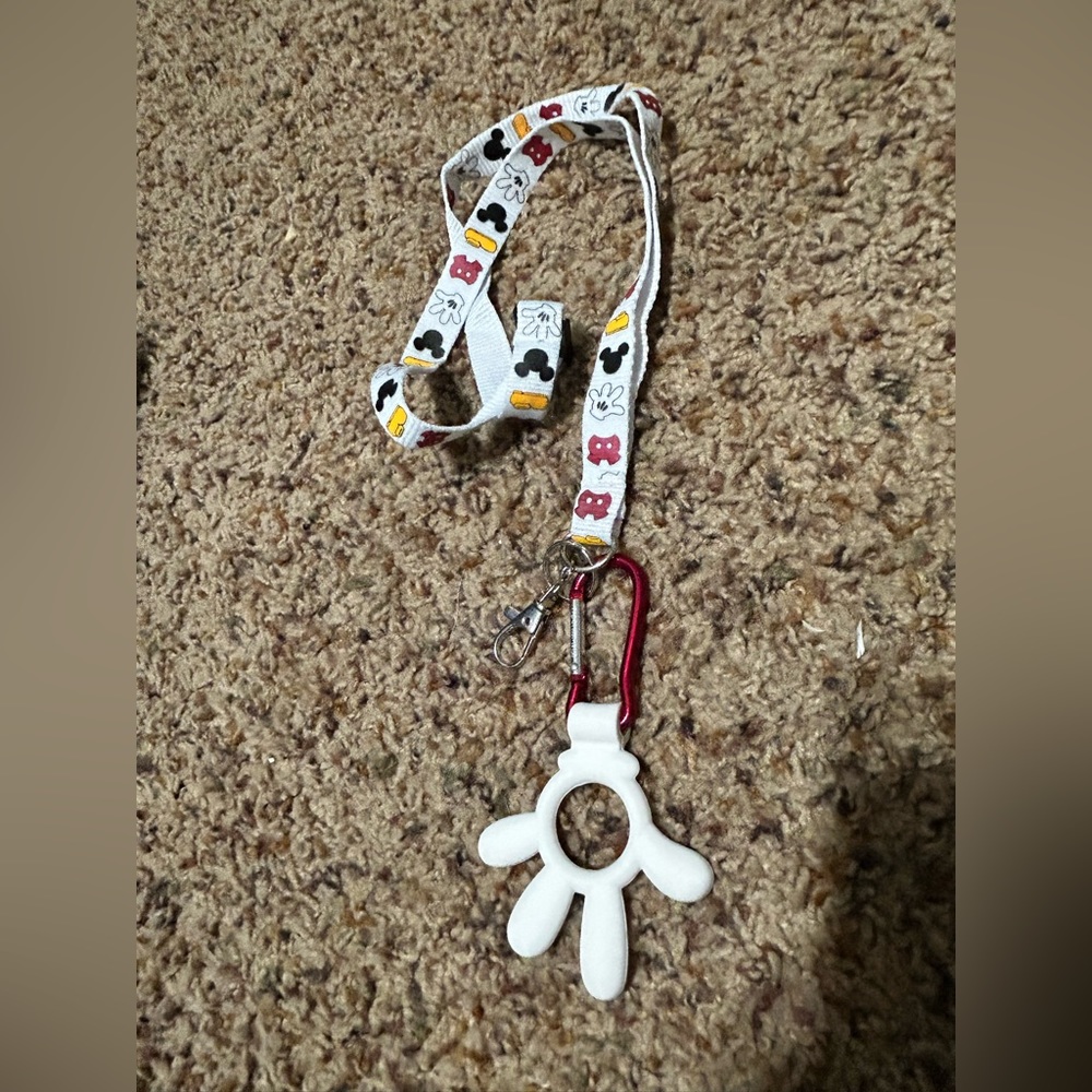 Disney Mickey Mouse Lanyard w/ water bottle holder